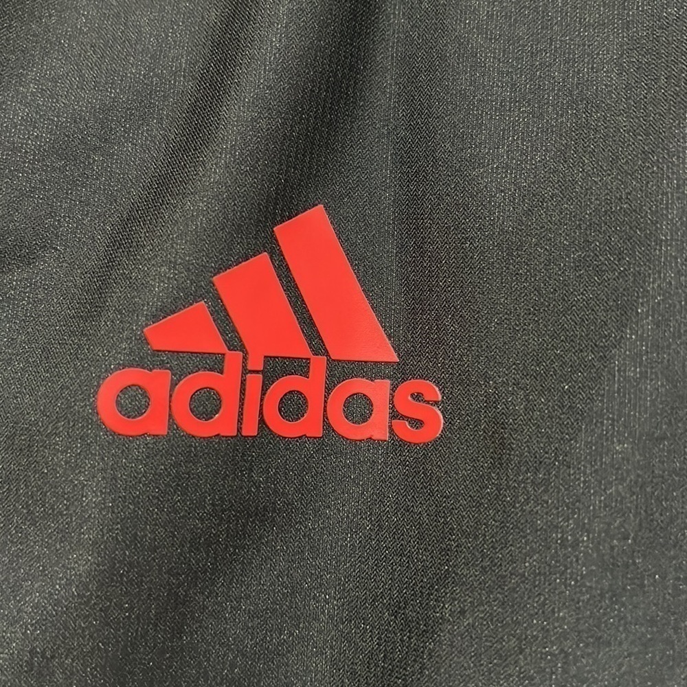 Adidas Black Windbreaker Jacket Medium Long Sleeve Hooded - Picture 2 of 3